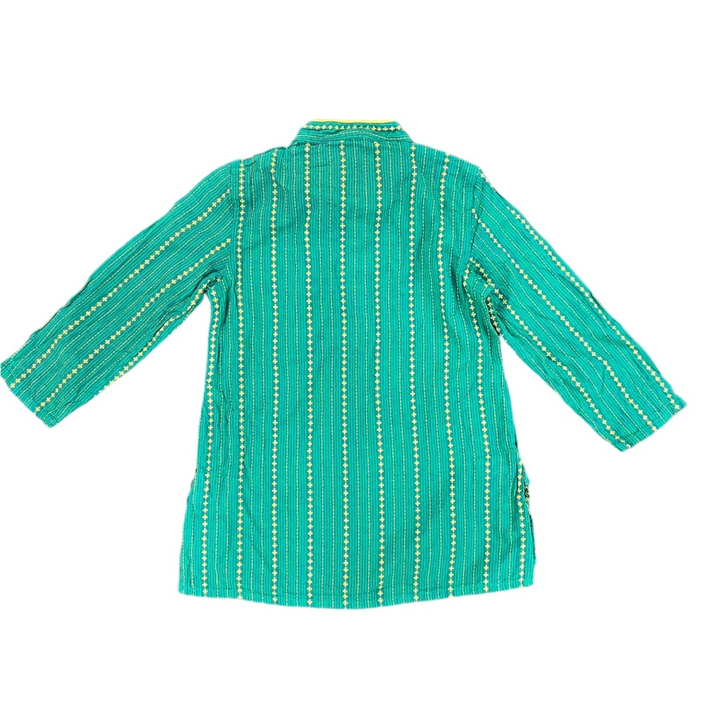 Fabindia • Kids Green Printed Kurta - Picture 6 of 8